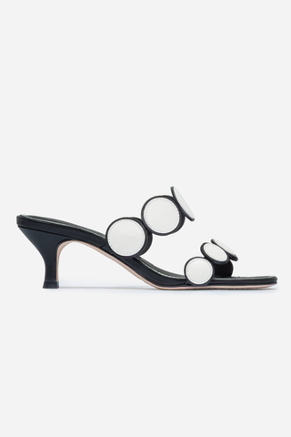Prya Kitten Heel Black & Off-White
