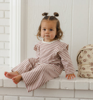Ruffle Cozy Set Mulberry Stripe