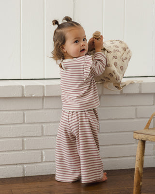 Ruffle Cozy Set Mulberry Stripe