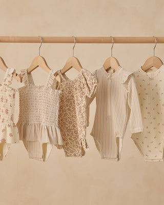 Byron Rashguard One-Piece Blue + Butterscotch Stripe