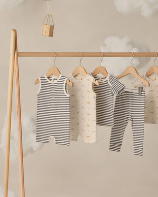 Ribbed Henley Romper Dinos