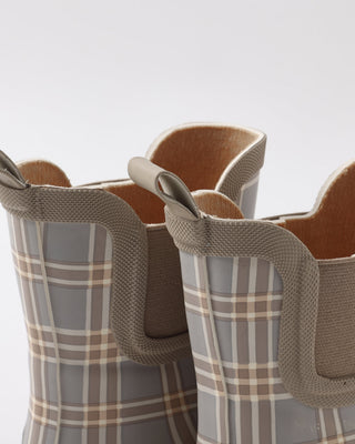 Rain Boots Blue Plaid