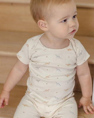 Ribbed Short Sleeve Tee + Legging Set Dinos
