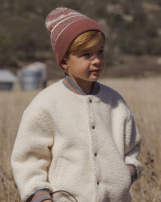 Beanie Multi Stripe Mulberry