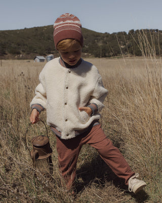 Beanie Multi Stripe Mulberry