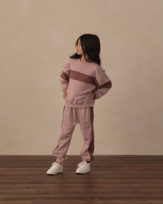 Paneled Sweatpant Rosewood
