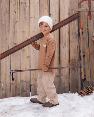 Raw Edge Long Sleeve Tee Apres Ski Clay