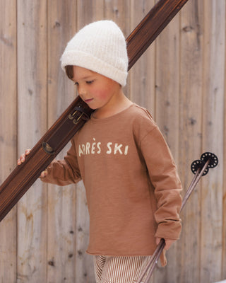 Raw Edge Long Sleeve Tee Apres Ski Clay