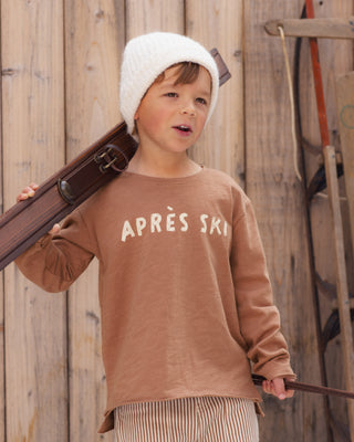 Raw Edge Long Sleeve Tee Apres Ski Clay
