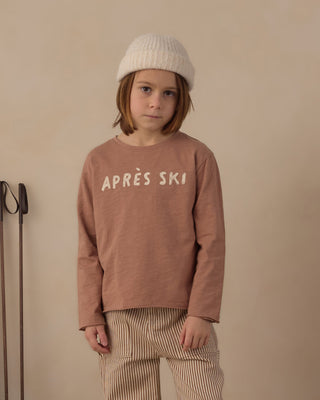 Raw Edge Long Sleeve Tee Apres Ski Clay