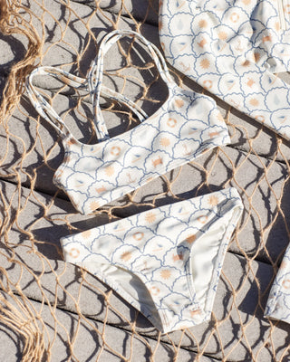 Crop Rashguard Set Nautical Ivory