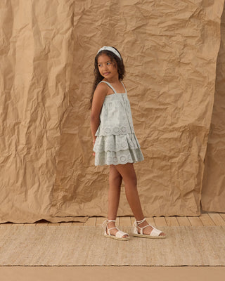 Rose Mini Skirt Seafoam