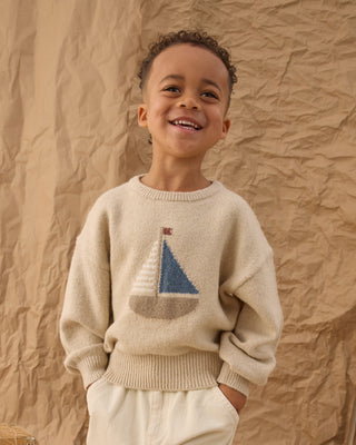 Aspen Sweater Sailboat Pebble