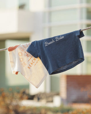 Boxy Tee Beach Babe Navy