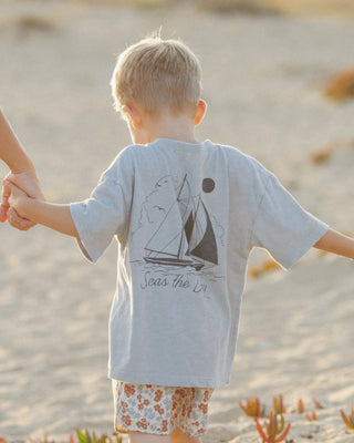 Relaxed Tee Seas The Day  Light Blue