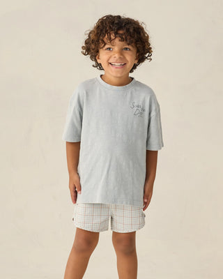 Swim Trunks Light Blue Plaid