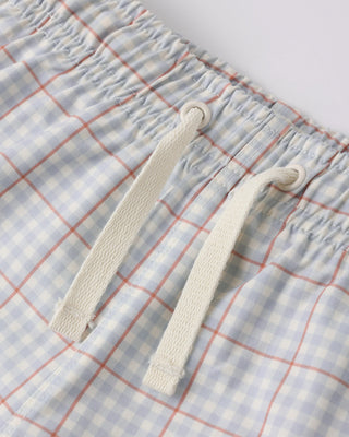 Swim Trunks Light Blue Plaid