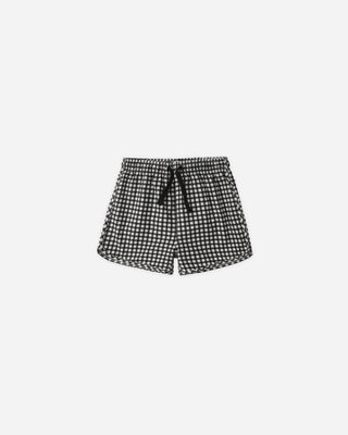 Swim Trunk Black Gingham