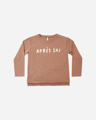 Raw Edge Long Sleeve Tee Apres Ski Clay