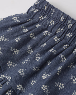 Tiered Mini Skirt Ditsy Marine