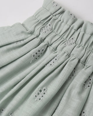 Rose Mini Skirt Seafoam