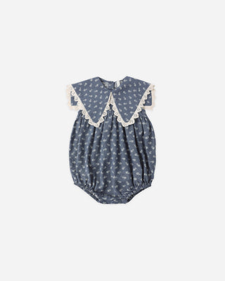 Porter Romper Ditsy Marine