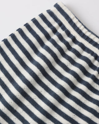 Pointelle Shorts Navy Stripe