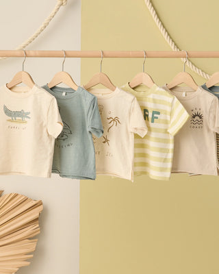 Raw Edge Tee Cruising Green