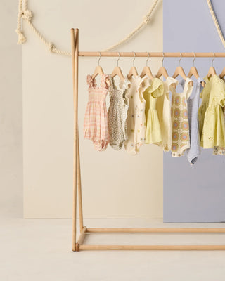 Amelia Romper Embroidered Daisies Natural