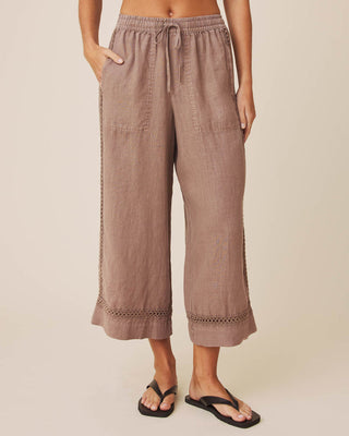 Stella Linen Trim Pant Wicker