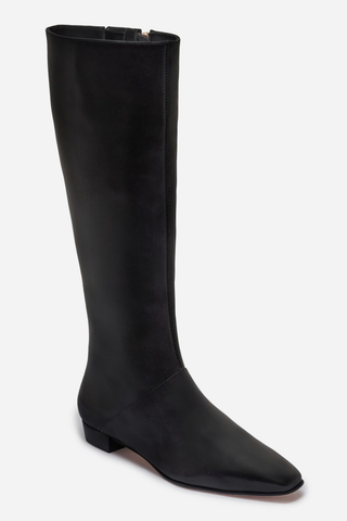 Ramona Riding Boots Black Pull-Up Calf