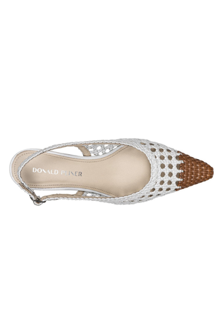 Risha Kitten-Heel Sling Off-White