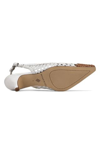 Risha Kitten-Heel Sling Off-White
