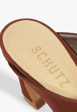 Maisie Nubuck Sandal Chestnut Brown