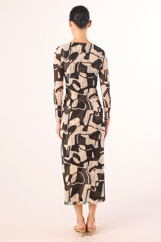 Vivian Dress Abstract Marble