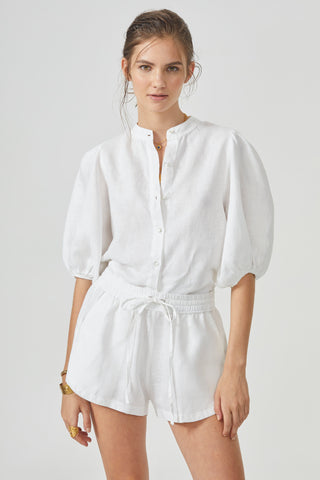 Bubble Linen Shirt Off White