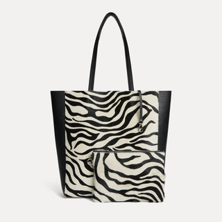 Mara Shopper Tote Zebra Calf Hair