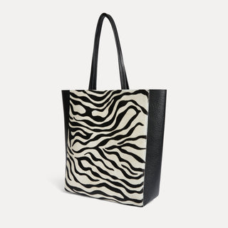 Mara Shopper Tote Zebra Calf Hair