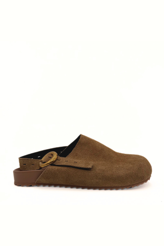Toni Suede Clogs Taupe