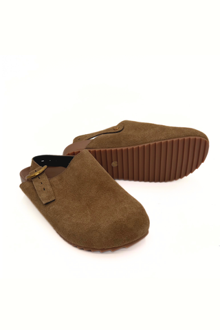 Toni Suede Clogs Taupe