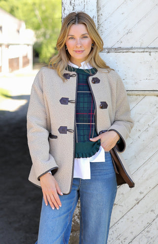 Corrina Sherpa Jacket Iced Coffee