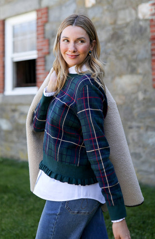 Haley Novelty Ruffle Sweater Ponderosa Pine