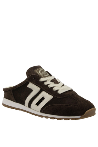 Venice W26 Velvet Coffee Backless Sneaker