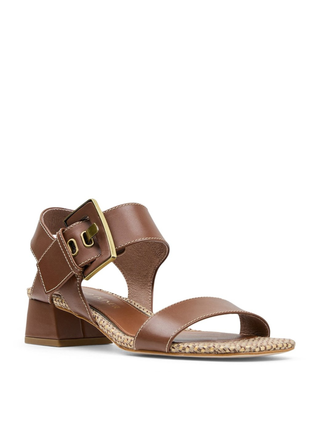 Vixi Saddle Leather Heel Sandal