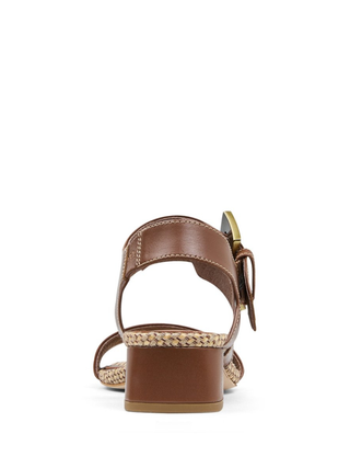 Vixi Saddle Leather Heel Sandal