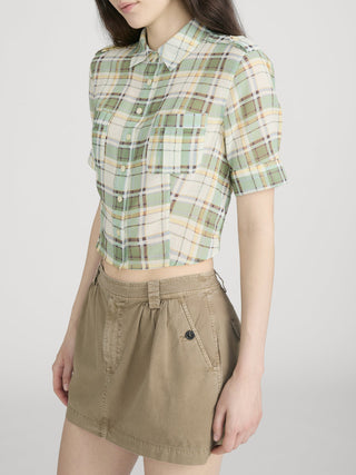 The Utility Shirt Jade Green Plaid
