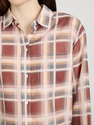 The Boy Shirt Silver Peony Plaid