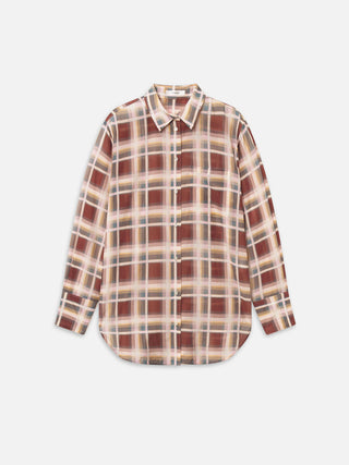 The Boy Shirt Silver Peony Plaid