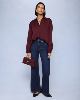 Clara Button Down Merlot
