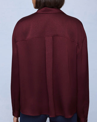 Clara Button Down Merlot